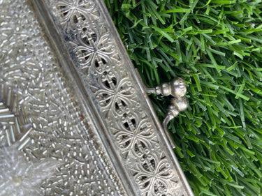 1950’s Silver & White Beaded Cocktail Purse